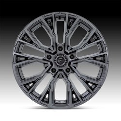 Fuel Rebar 5 D848 Matte Gunmetal Custom Truck Wheels 3